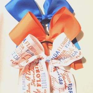 3pc Florida Gator Cheer Bow Set